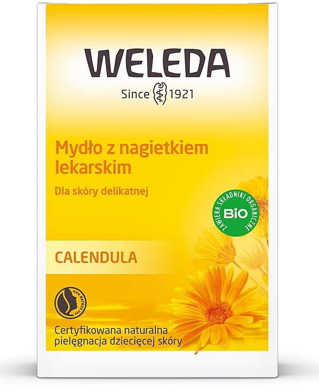 Sanfte Pflanzenseife mit Ringelblume für Kinder und Babys - Weleda Calendula Pflanzenseife — Bild N1