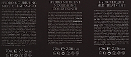 Hadat Cosmetics Hydro Silk Hair Set (Haarshampoo 70ml + Conditioner 70ml + Haarmaske 70ml + Kosmetiktasche) - Haarpflegeset — Bild N4