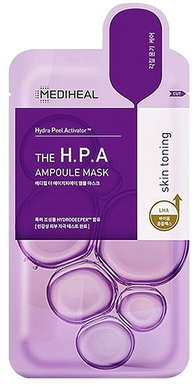 Tuchmaske für das Gesicht - Mediheal The H.P.A Glowing Skin Toning Ampoule Mask — Bild N1