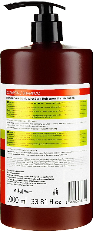 Haarwachstum stimulierendes Shampoo gegen Haarausfall mit Spender - Dr. Sante Anti Hair Loss Shampoo — Foto N2