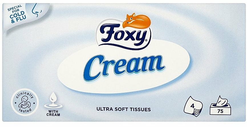 Extra weiche Tücher mit feuchtigkeitsspendender Creme 75 St. - Foxy Cream Ultra Soft Wipes — Bild N1
