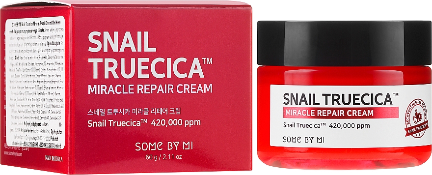 Revitalisierende Gesichtscreme mit Schneckenmucinextrakt und Ceramiden - Some By Mi Snail Truecica Miracle Repair Cream