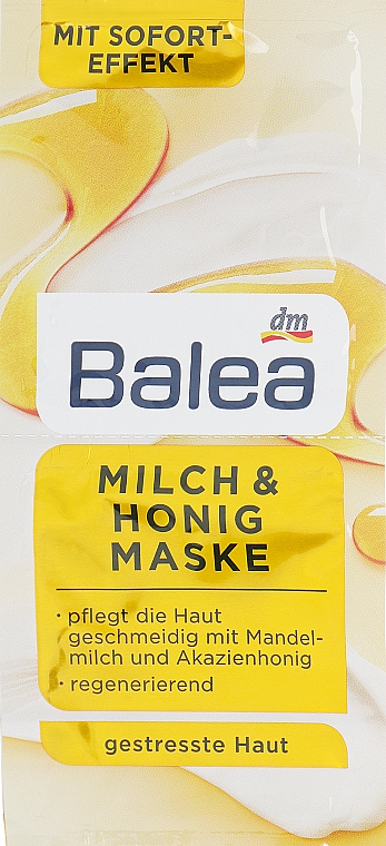 Gesichtsmaske mit Milch und Honig - Balea Milk And Honey Face Mask — Bild N1