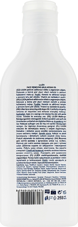 Abschminkmilch - Lilien Face Removing Milk Argan Oil — Bild N2