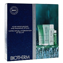 Düfte, Parfümerie und Kosmetik Set - Biotherm Aquasource Moisturizing Radiance Ritual Set (gel/20ml + ser/5ml + toner/30ml + clean/20ml)