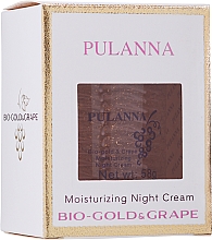 Feuchtigkeitsspendende und nährende Nachtcreme für das Gesicht mit Bio Gold und Traubenextrakten - Pulanna Bio-Gold & Grape Moisturizing Night Cream — Bild N1