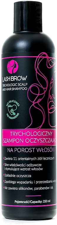 Trichologisches Reinigungsshampoo für Haar und Kopfhaut - Lash Brow Trichologic Scalp And Hair Shampoo — Bild N1