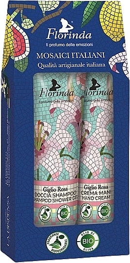 Florinda Set (Handcreme 30ml + Duschgel 30ml) - Set rosa Lilie — Bild N1