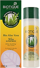 Ultra beruhigende Sonnenschutzlotion für Gesicht mit Aloe Vera SPF 30 - Biotique Aloe Vera Face Sun Lotion — Foto N1