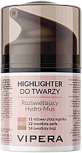 Düfte, Parfümerie und Kosmetik Feuchtigkeitsspendende Highlighter-Mousse für das Gesicht - Vipera Illuminating Hydro-Mousse Highlighter