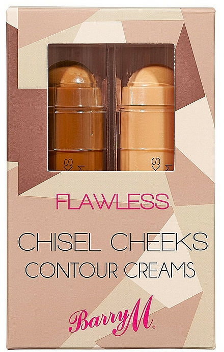Barry M Flawless Chisel Cheeks - Make-up Set (Konturenstick + Highlighter-Stick) — Bild N1