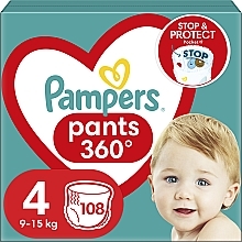 Düfte, Parfümerie und Kosmetik Windelhöschen Pants Größe 4 (Maxi) 9-15 kg Mega Pack 108 St. - Pampers