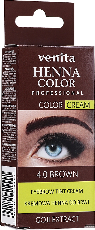 Farbcreme für Augenbrauen mit Henna - Venita Professional Henna Color Cream Eyebrow Tint Cream — Bild N3