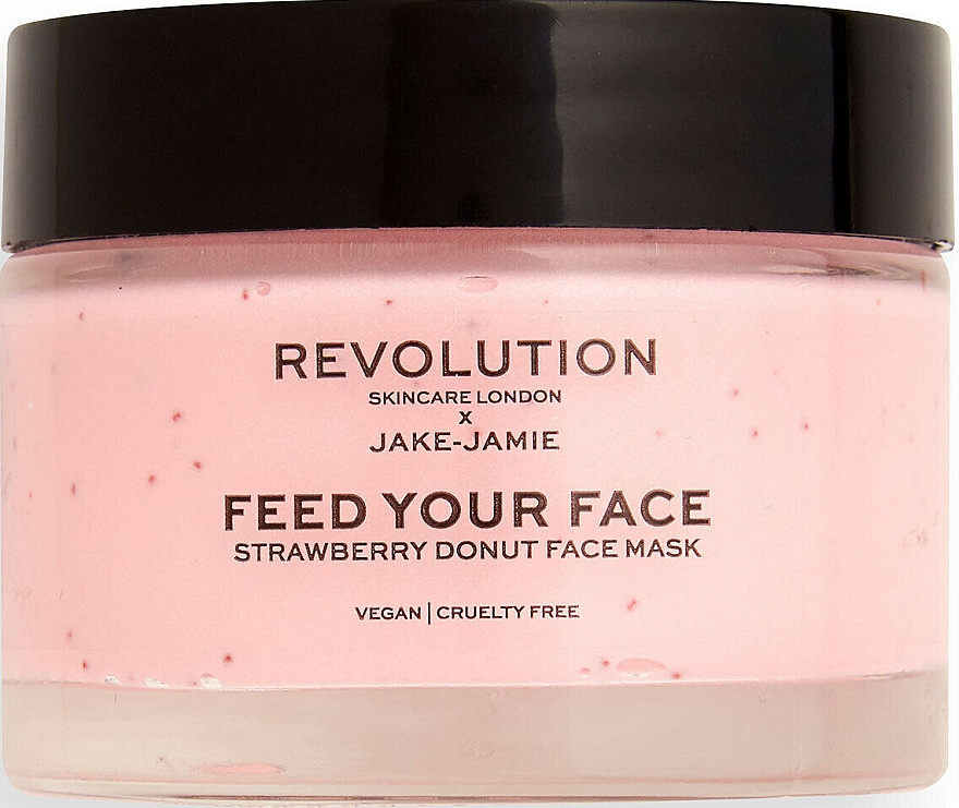 Feuchtigkeitsspendende Gesichtsmaske mit Erdbeere - Revolution Skincare x Jake Jamie Strawberry Donut Face Mask — Bild N1