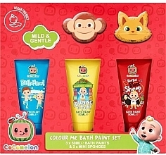 Düfte, Parfümerie und Kosmetik Set - Cocomelon Colour Me Bath Paint Set (bath/paint/3x50ml + sponge/2 pcs)