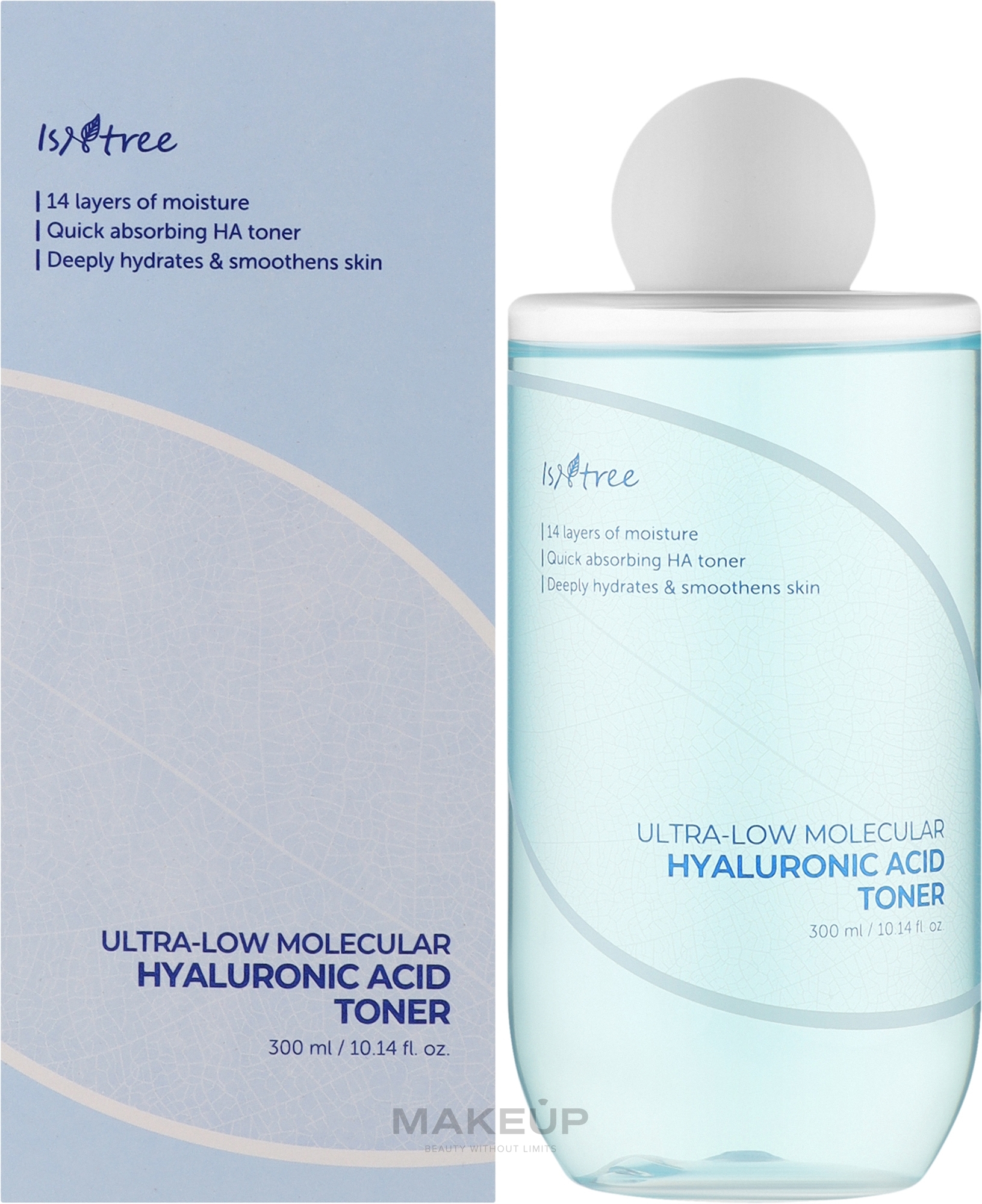 Feuchtigkeitsspendendes Tonikum mit molekularer Hyaluronsäure  - IsNtree Ultra-Low Molecular Hyaluronic Acid Toner — Bild 300 ml