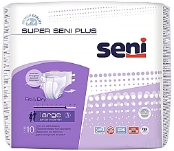Windeln für Erwachsene Super Seni Plus 100-150 cm - Seni Medium Large 3 Fit & Dry  — Bild N1