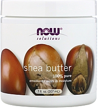 Düfte, Parfümerie und Kosmetik Natürliche Sheabutter - Now Foods Solutions Shea Butter