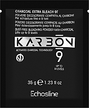 Düfte, Parfümerie und Kosmetik Kompaktes Kohle-Blondierpulver für Aufhellungen bis zu 9 Farbtöne - Echosline 9 Charcoal Extra Bleach 9T