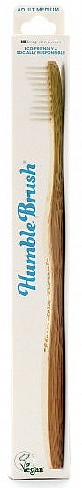 Bambuszahnbürste mittel beige - The Humble Co. Adult Medium White Toothbrush — Bild N1