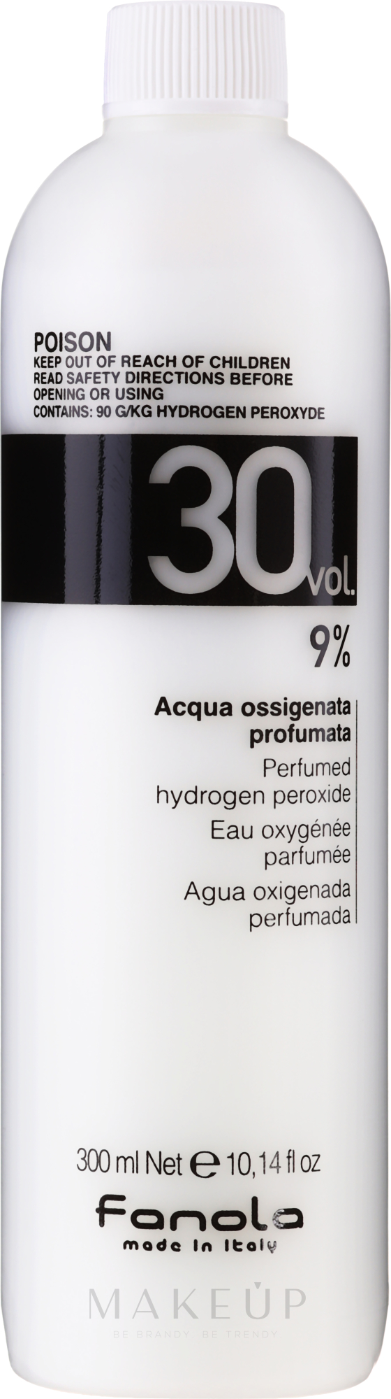 Entwicklerlotion 9% - Fanola Acqua Ossigenata Perfumed Hydrogen Peroxide Hair Oxidant 30vol 9% — Bild 300 ml