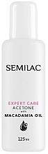 Düfte, Parfümerie und Kosmetik Gellackentferner mit Macadamiaöl - Semilac Expert Care Acetone With Macadamia Oil 