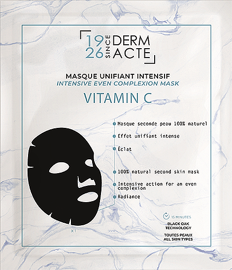 Regenerierende Tuchmaske für das Gesicht mit Vitamin C - Academie Derm Acte Unifiant Intensif — Bild N1
