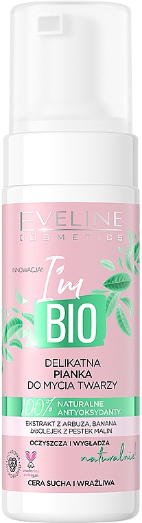 Glättender und sanfter Gesichtsreinigungsschaum - Eveline Cosmetics I'm Bio — Bild N1