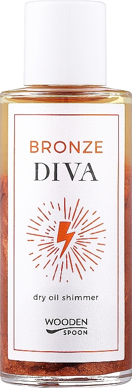 Natürliches Trockenöl für Gesicht und Körper mit Bronzeglanz - Wooden Spoon Bronze Diva Dry Oil Shimmer — Bild N1