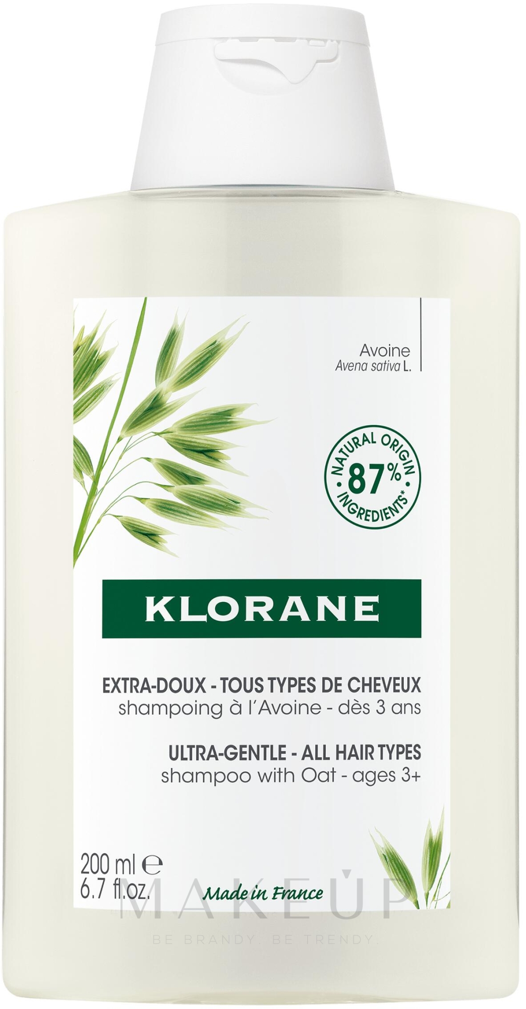 Extra sanftes Shampoo für den täglichen Gebrauch mit Hafermilch - Klorane Gentle Shampoo with Oat Milk — Bild 200 ml