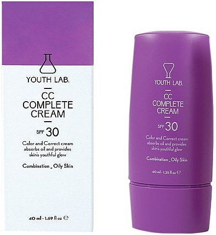 CC-Creme für Mischhaut und fettige Haut - Youth Lab. CC Cream Combination Oily SPF30  — Bild N1