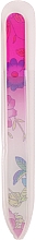 Glas-Nagelfeile rosa - Tools For Beauty Glass Nail File With Flower Printed — Bild N1