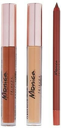 Set - Makeup Revolution X Friends Monica Lip Kit (lip/pen/1g + lip/gloss/2x3ml) — Bild N2