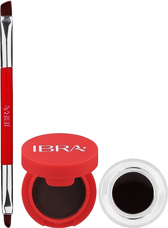 2in1 Wasserfester Augenbrauenpomade und -puder - Ibra Eyebrow Pomade & Powder Cream Waterproof — Bild N4