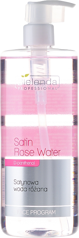 Satin Rosenwasser mit Rosenblütenextrakt, D-Panthenol und Harnstoff - Bielenda Professional Face Program Satin Rose Water