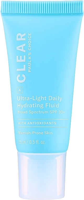 Leichtes Feuchtigkeitsfluid für das Gesicht - Paula's Choice Clear Ultra-Light Daily Hydrating Fluid SPF 30+ Travel Size — Bild N1