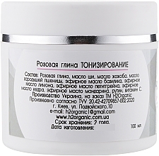 Creme-Maske mit rosa Tonerde - H2Organic Natural Cosmetic Cream-mask Velvet Skin Pink Clay — Bild N3