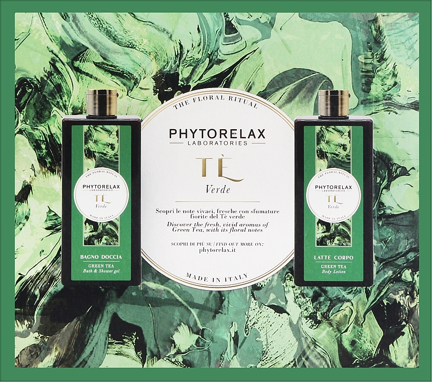 Körperpflegeset - Phytorelax Laboratories The Floral Ritual Green Tea (Duschgel 250ml + Körperlotion 250ml) — Bild N1