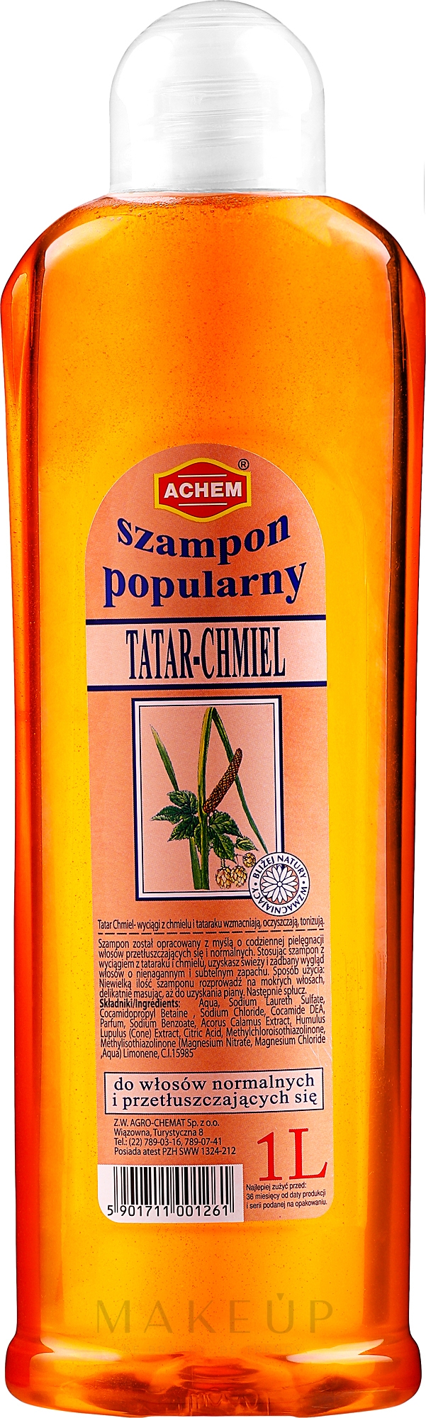 Shampoo für normales und schnell fettendes Haar - Achem Popular Tatar and Hops Shampoo — Bild 1000 ml