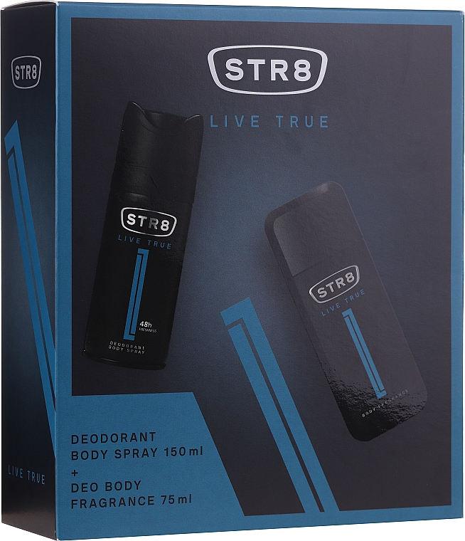 STR8 Live True - Duftset (Deodorant 75ml + Deospray 150ml) — Bild N1