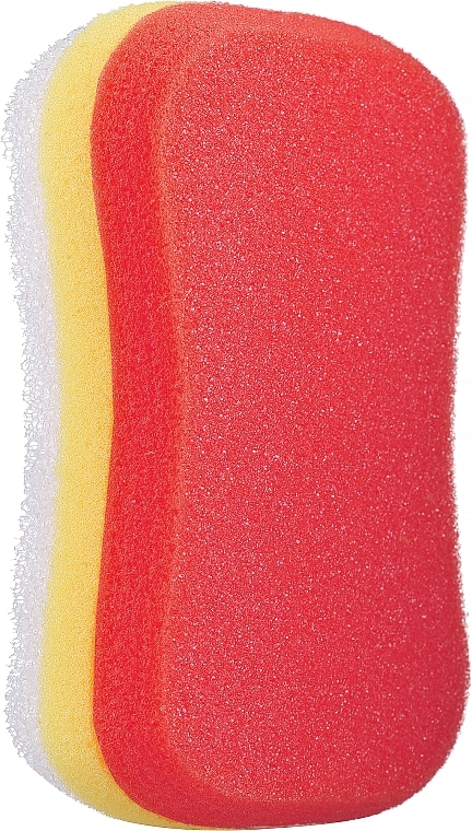 Körpermassageschwamm rot-gelb - Sanel Fit Kosc №1 — Bild N1
