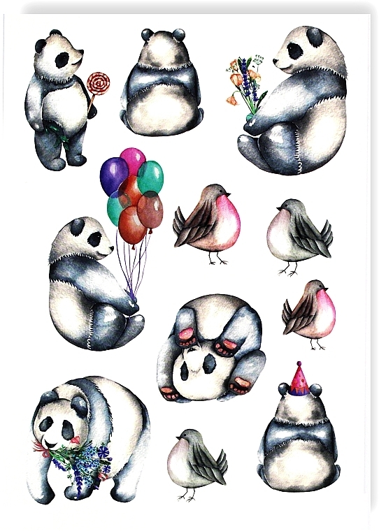 Temporäres Tattoo Panda-Set - Tattooshka — Bild N2