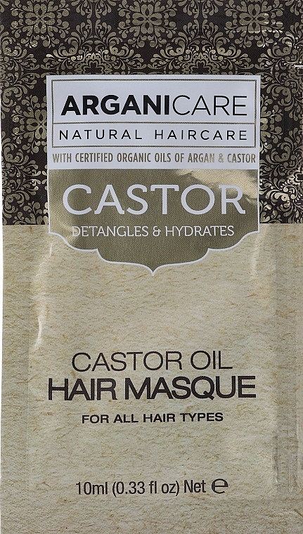 GESCHENK! Maske für das Haarwachstum - Arganicare Castor Oil Hair Masque (Probe)  — Bild N1