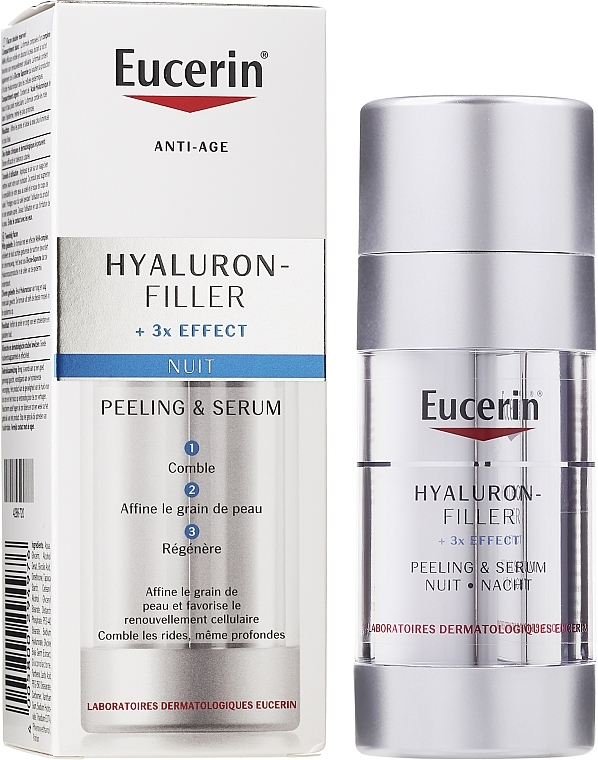 Regenerierendes Peeling-Serum für die Nacht mit Hyaluronsäure - Eucerin Hyaluron-Filler Night Peeling & Serum — Foto N4