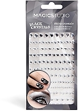 Kristall-Nagelsticker - Magic Studio Black Shiny Crystals — Bild N1