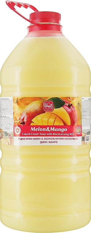 Flüssige Cremeseife Melone und Mango - Bioton Cosmetics Active Fruits "Melon & Mango" Soap — Bild N3