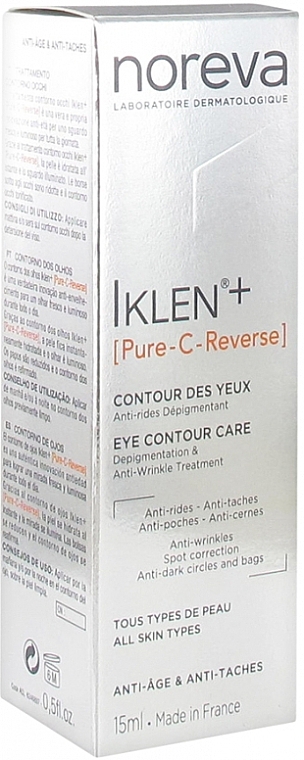 Augenpflegeprodukt - Noreva Laboratoires Iklen+ Pure C Reverse Contour Eye — Bild N1