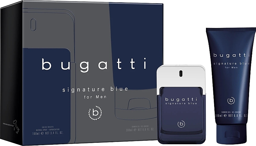 Duftset (Eau de Toilette 100 ml + Duschgel 200 ml) - Bugatti Signature Blue  — Bild N1