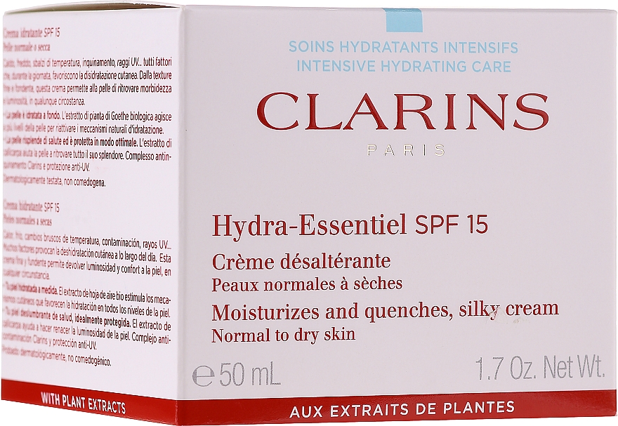 Feuchtigkeitscreme für normale und Mischhaut - Clarins Hydra-Essentiel Silky Cream SPF 15 Normal to Dry Skin — Bild N1