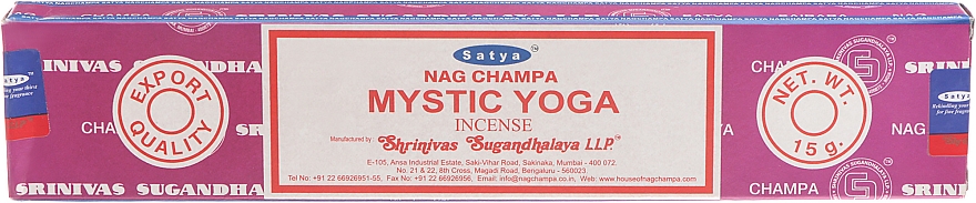 Duftstäbchen Mystisches Yoga - Satya Mystic Yoga Incense — Bild N1